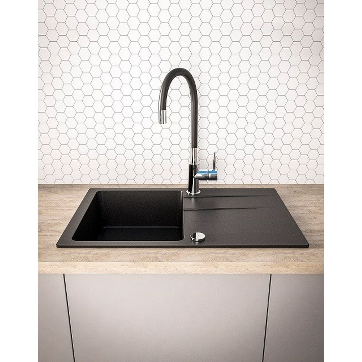 Diskho enkel Maidsinks 070 242 101LC Svart